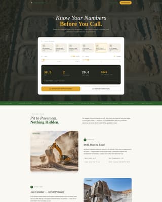Aggregate - Reliable Quarry Landing Page Template