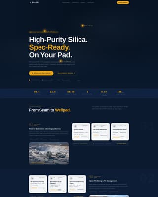 Quarry - Precision Silica Landing Page Template