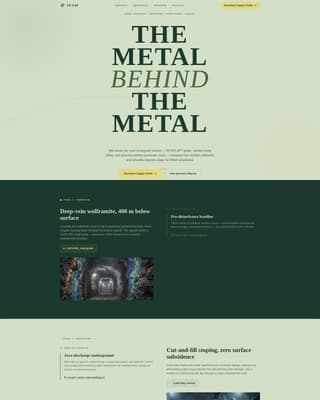 Seam - Precision Tungsten Landing Page Template