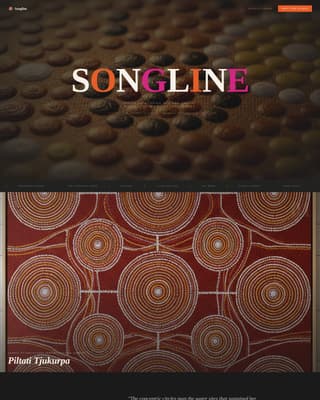 Songline - Immersive Gallery Landing Page Template