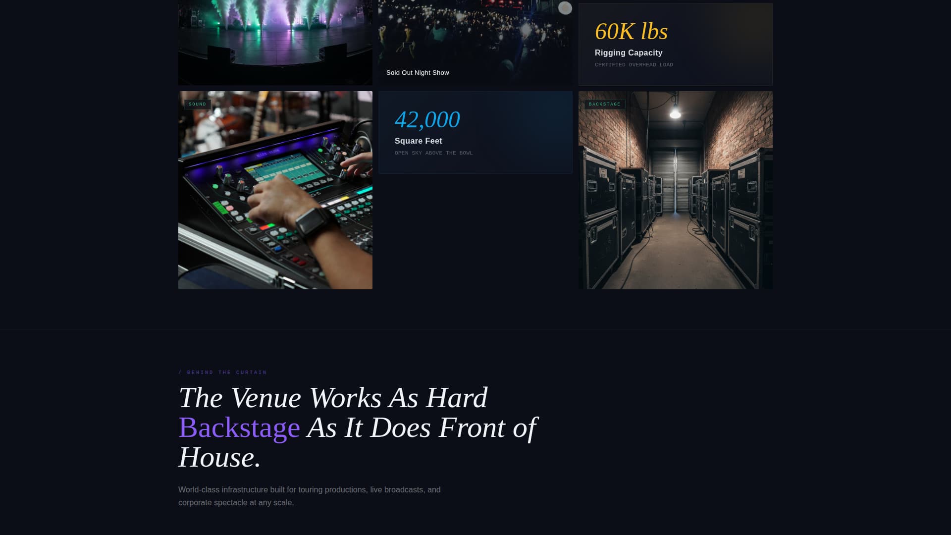 Amphitheater - Electrifying Venue Landing Page Template