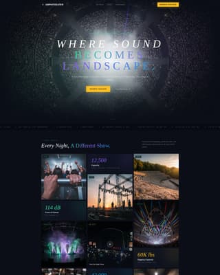 Amphitheater - Electrifying Venue Landing Page Template