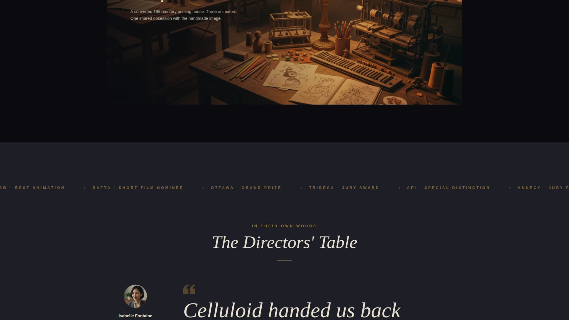 Celluloid - Cinematic Animation Landing Page Template