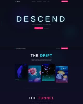 Depth - Immersive Aquarium Landing Page Template