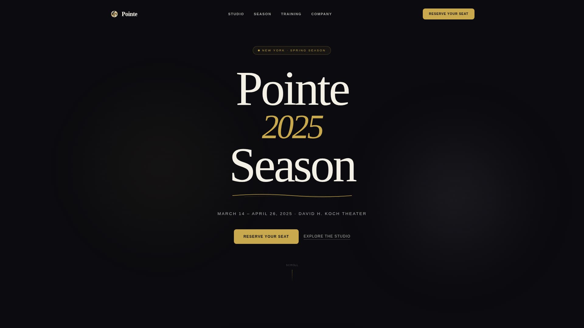 Pointe - Elegant Dance Landing Page Template
