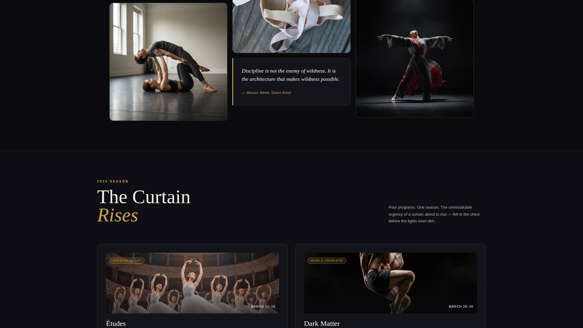Pointe - Elegant Dance Landing Page Template