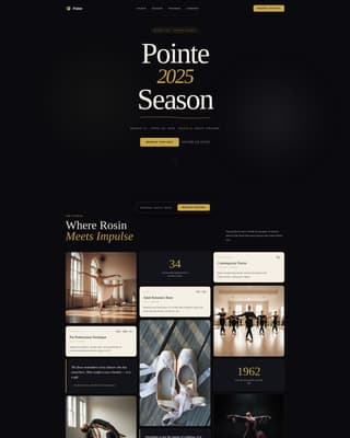 Pointe - Elegant Dance Landing Page Template