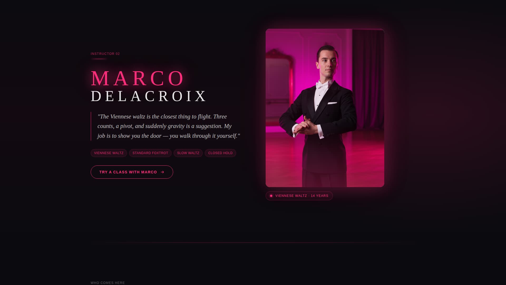 Pulse - Electric Ballroom Landing Page Template