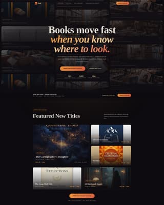 Shelf - Immersive Bookdistribution Landing Page Template