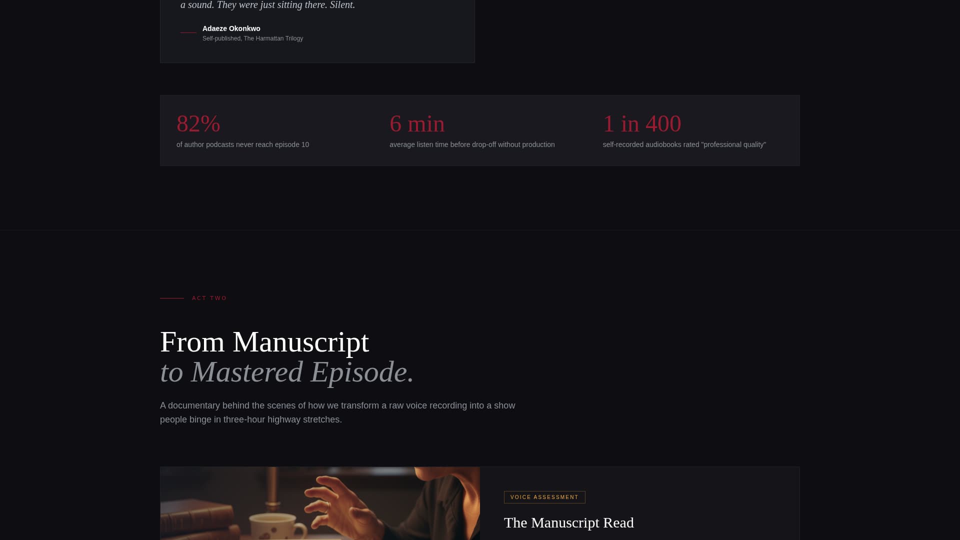 Airwave - Spotlight Bookpodcast Landing Page Template