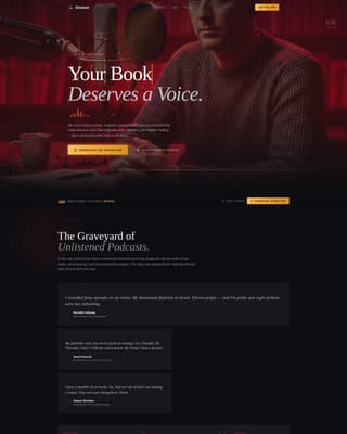 Airwave - Spotlight Bookpodcast Landing Page Template