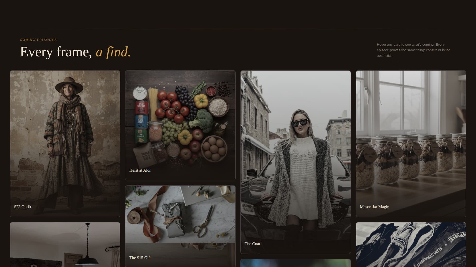 Thrift - Cinematic Budgetliving Landing Page Template