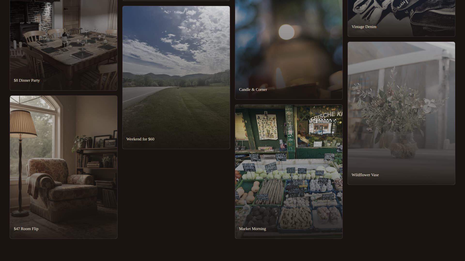 Thrift - Cinematic Budgetliving Landing Page Template