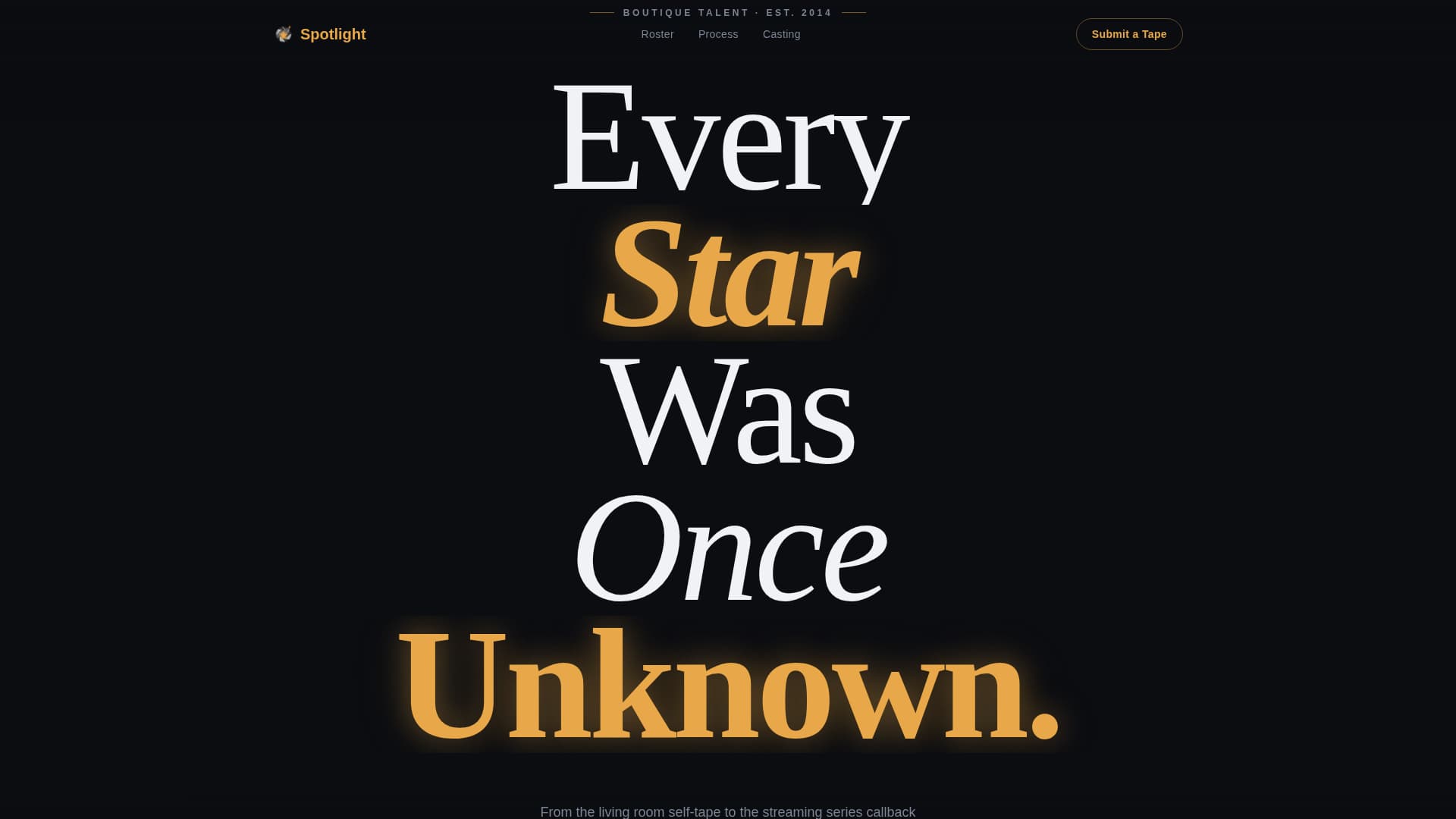 Spotlight - Cinematic Childactor Landing Page Template