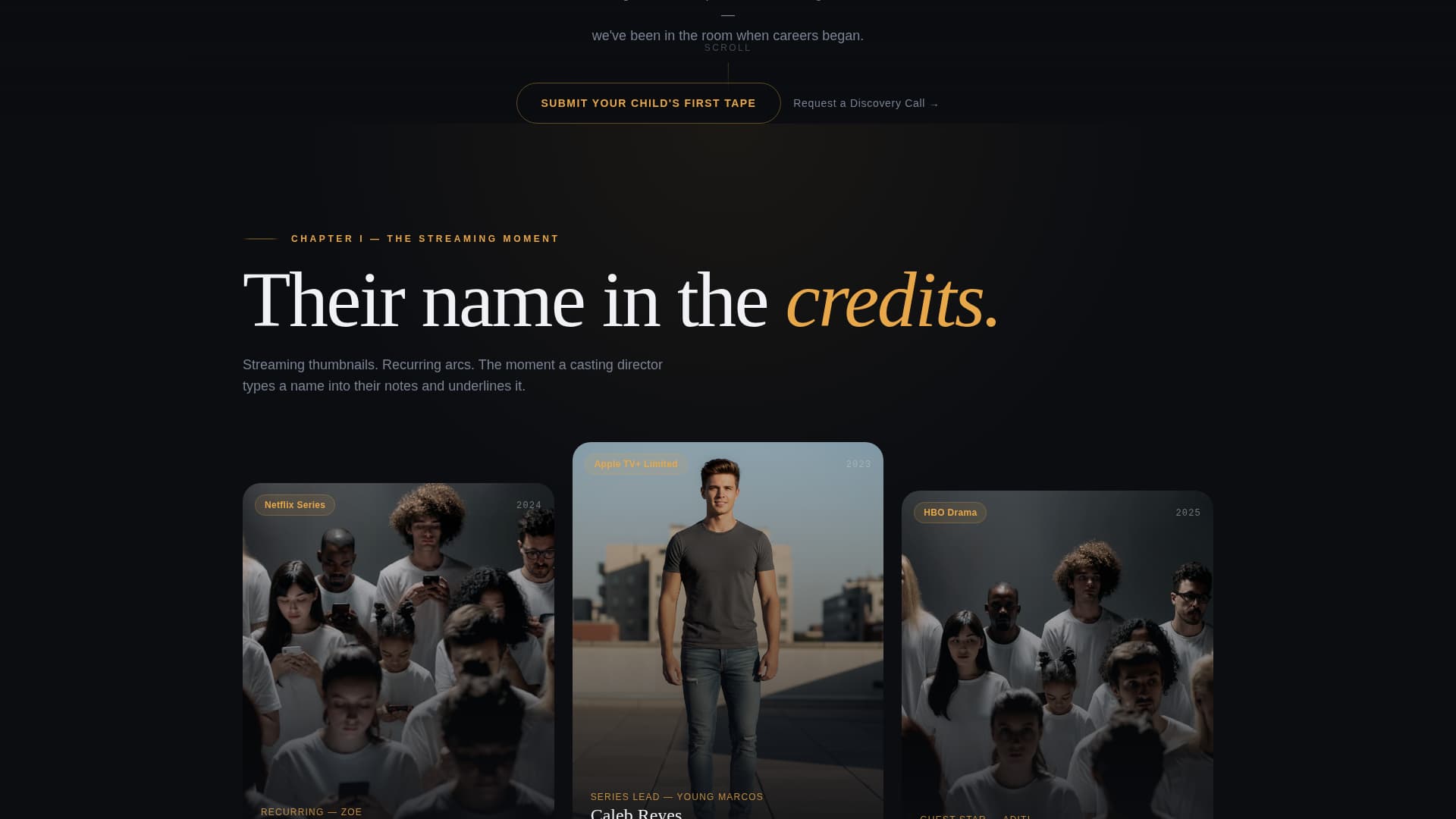 Spotlight - Cinematic Childactor Landing Page Template