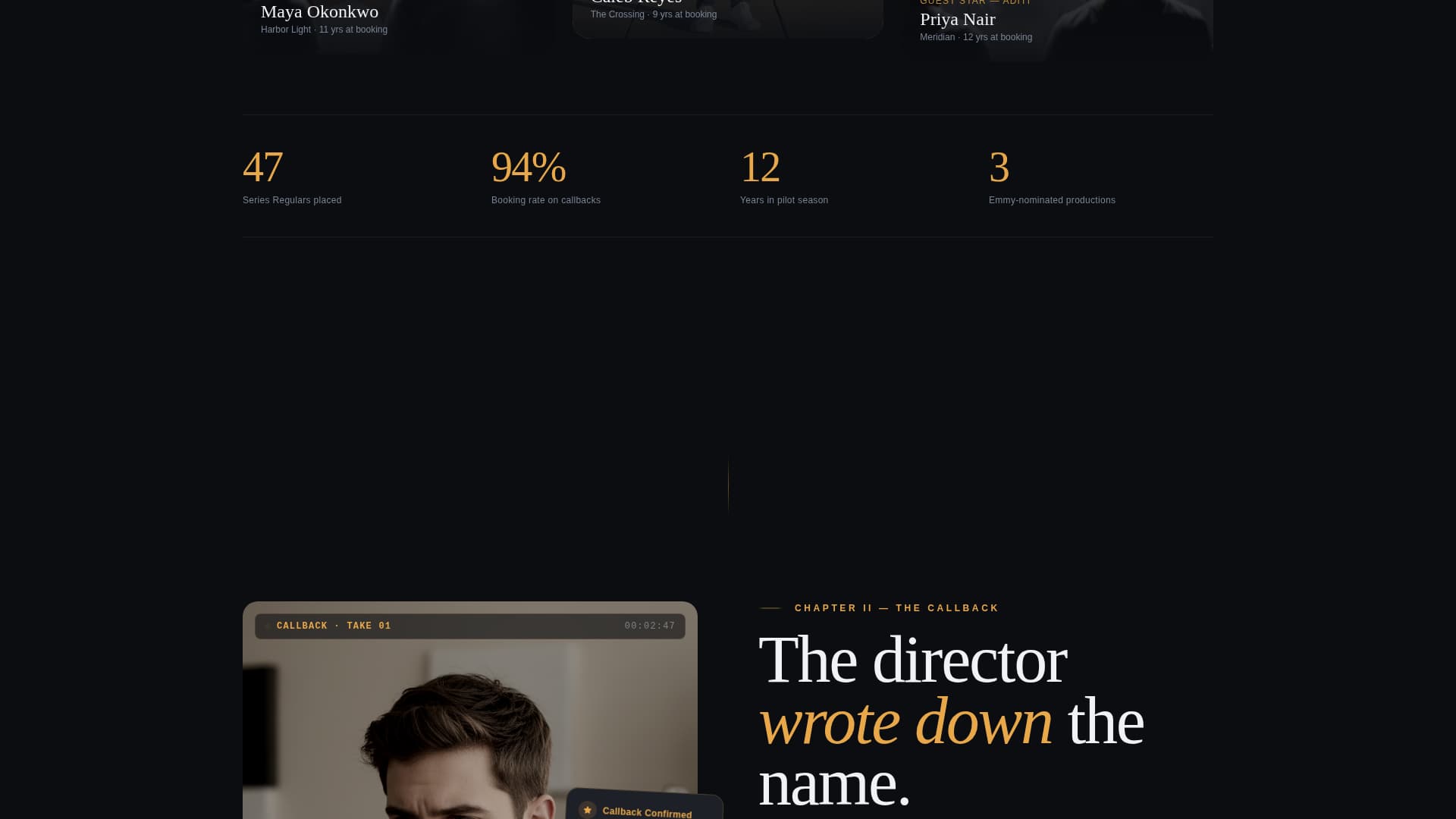 Spotlight - Cinematic Childactor Landing Page Template