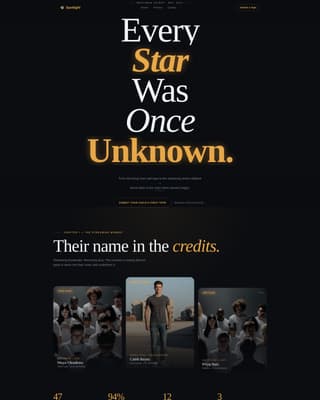 Spotlight - Cinematic Childactor Landing Page Template