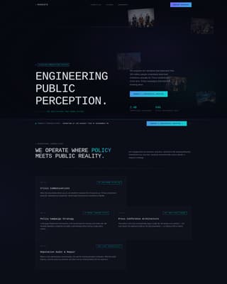 Mandate - Authoritative Government PR Landing Page Template