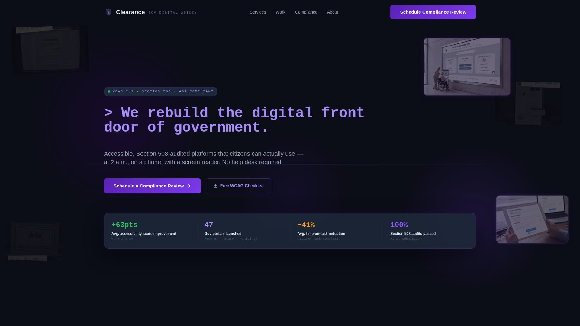 Access — Verified Government Services Landing Page Template