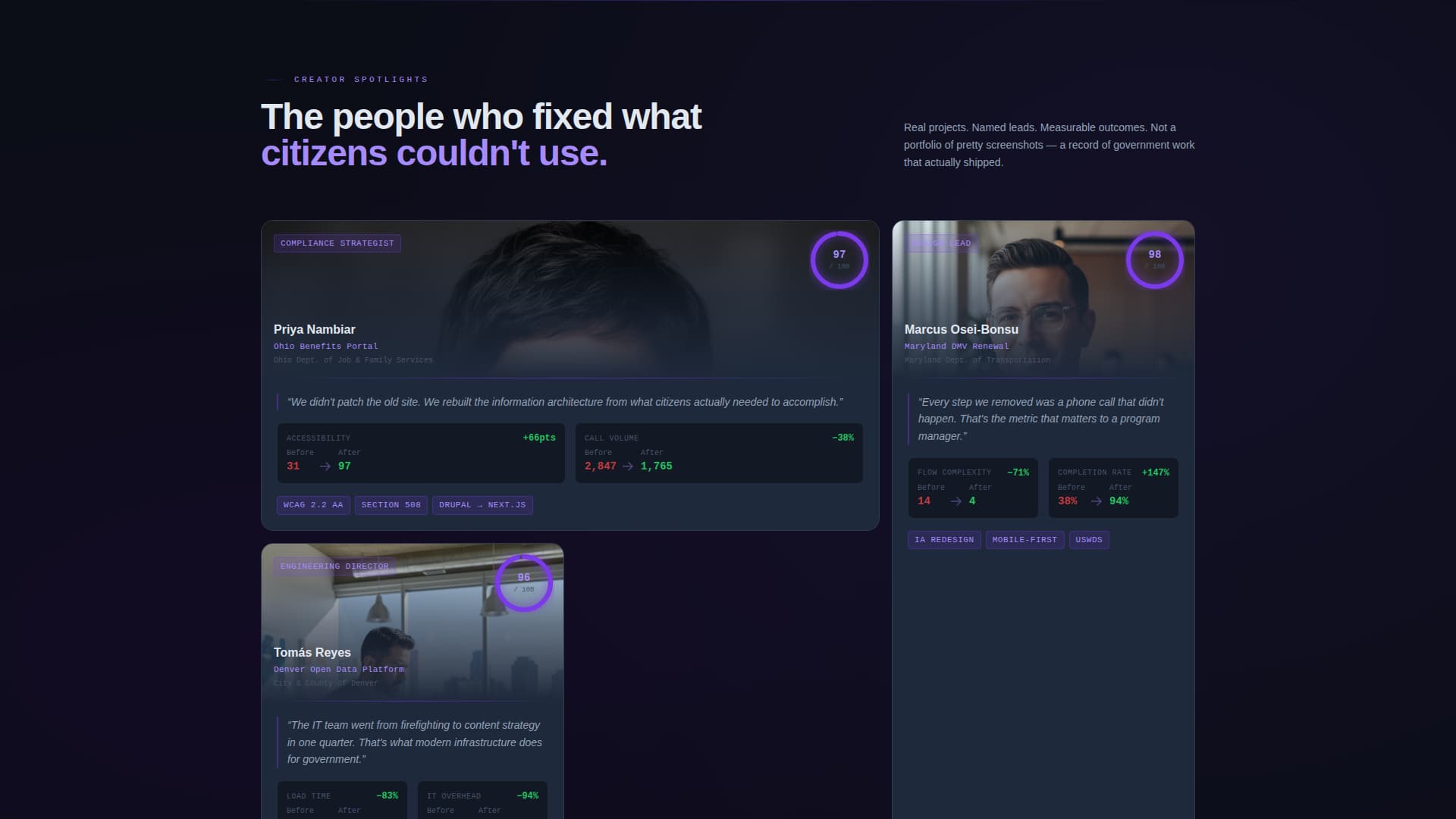 Access — Verified Government Services Landing Page Template