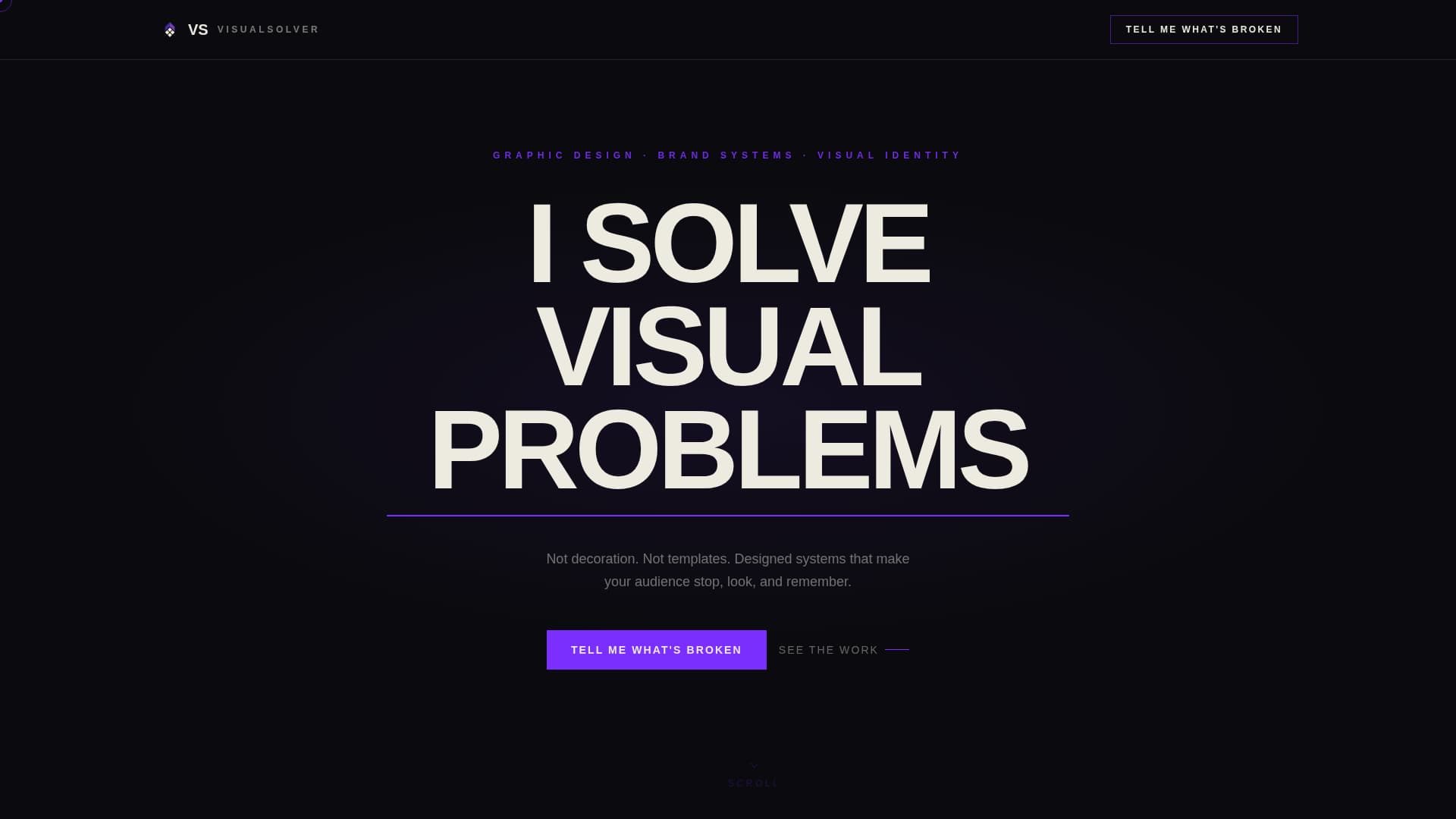 Manifesto - Immersive Designer Portfolio Landing Page Template