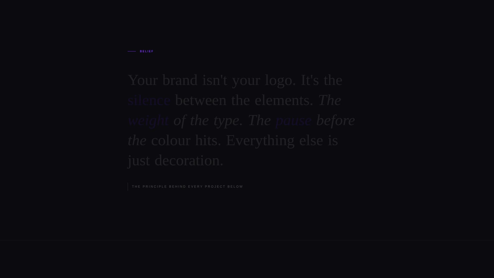 Manifesto - Immersive Designer Portfolio Landing Page Template