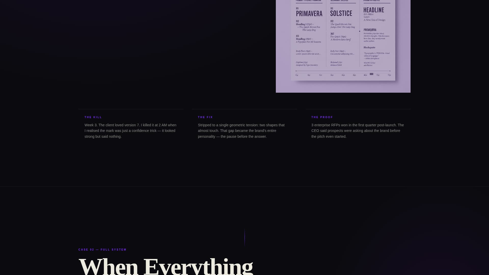 Manifesto - Immersive Designer Portfolio Landing Page Template