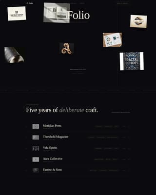 Folio - Immersive Graphic Designer Landing Page Template