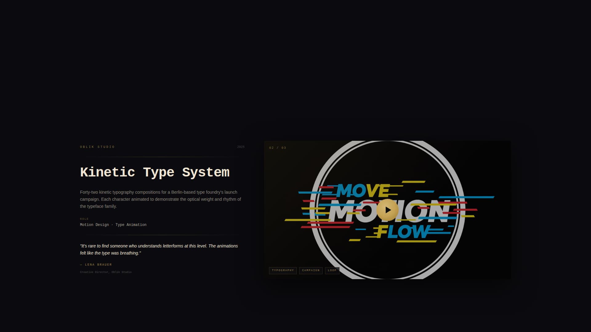 Folio - Stunning Motion Designer Landing Page Template