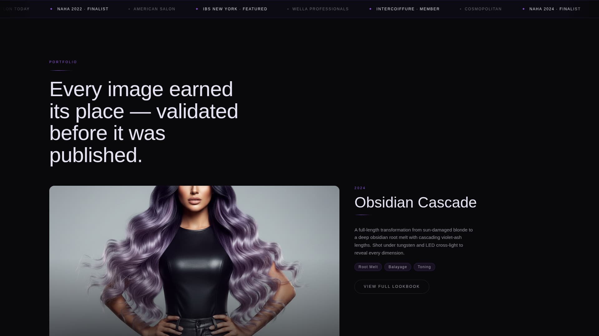 Shear - Awardwinning Stylist Landing Page Template