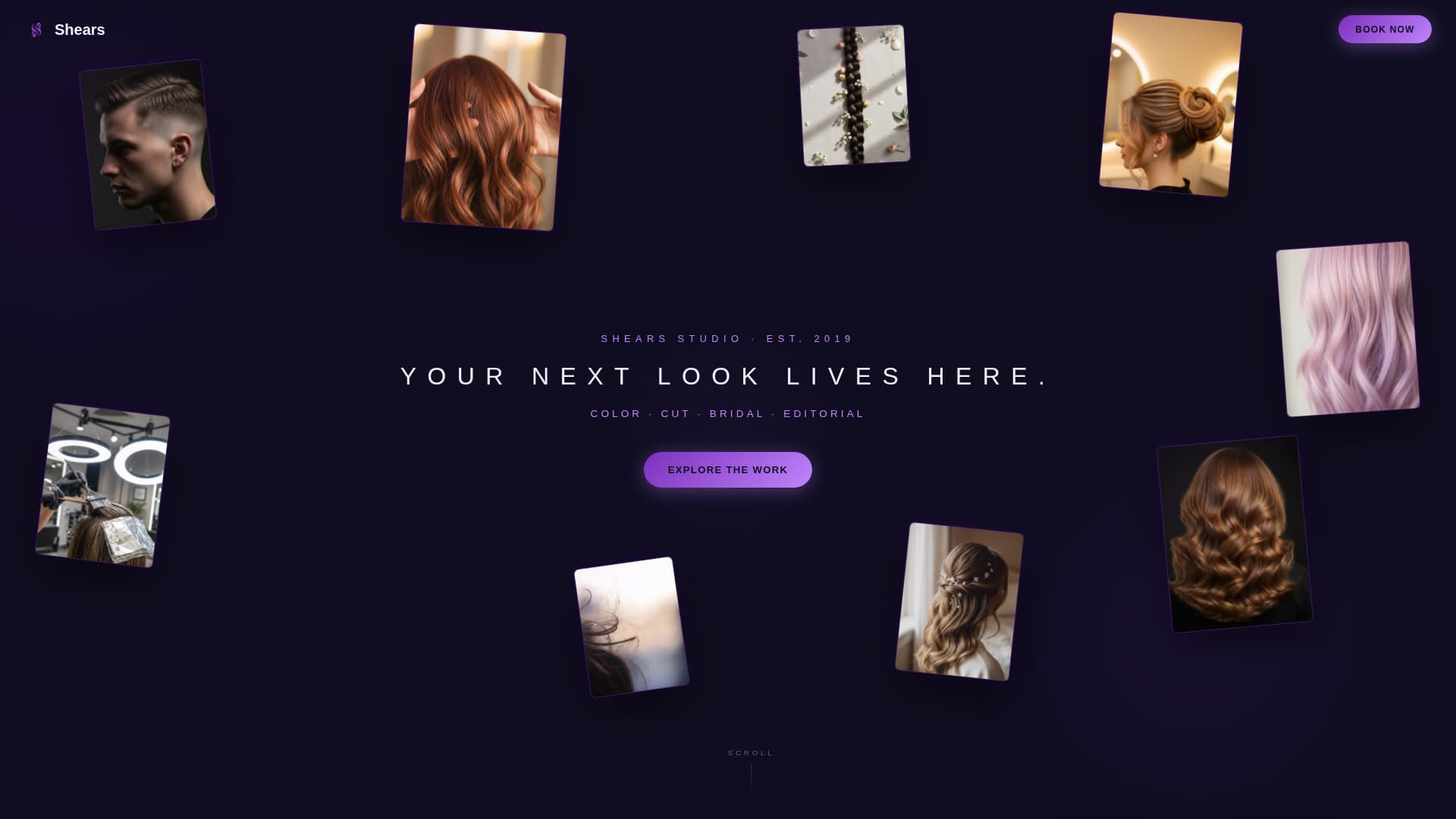 Shears - Stunning Hairstylist Landing Page Template