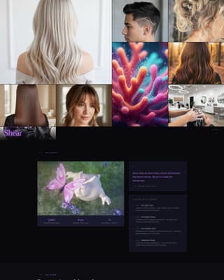 Shear - Stunning Hairstylist Landing Page Template