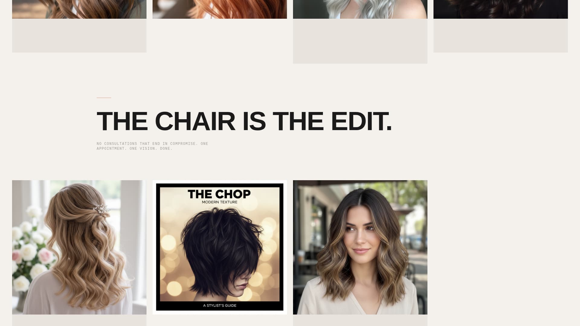 Shear - Unapologetic Hairportfolio Landing Page Template