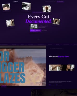 Shears - Cinematic Hairstylist Landing Page Template