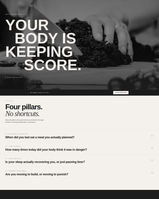 Thrive - Brutalist Healthcoach Landing Page Template