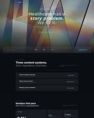 Pulse - Iridescent Healthcare Landing Page Template