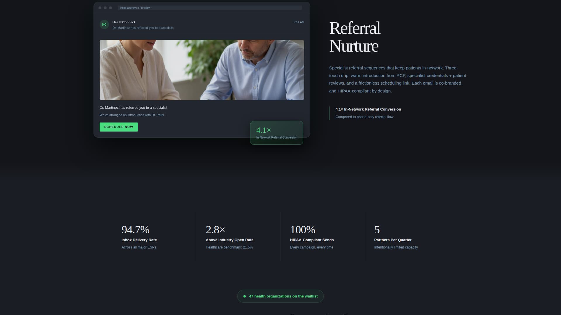 Inbox - Immersive Healthcare Landing Page Template