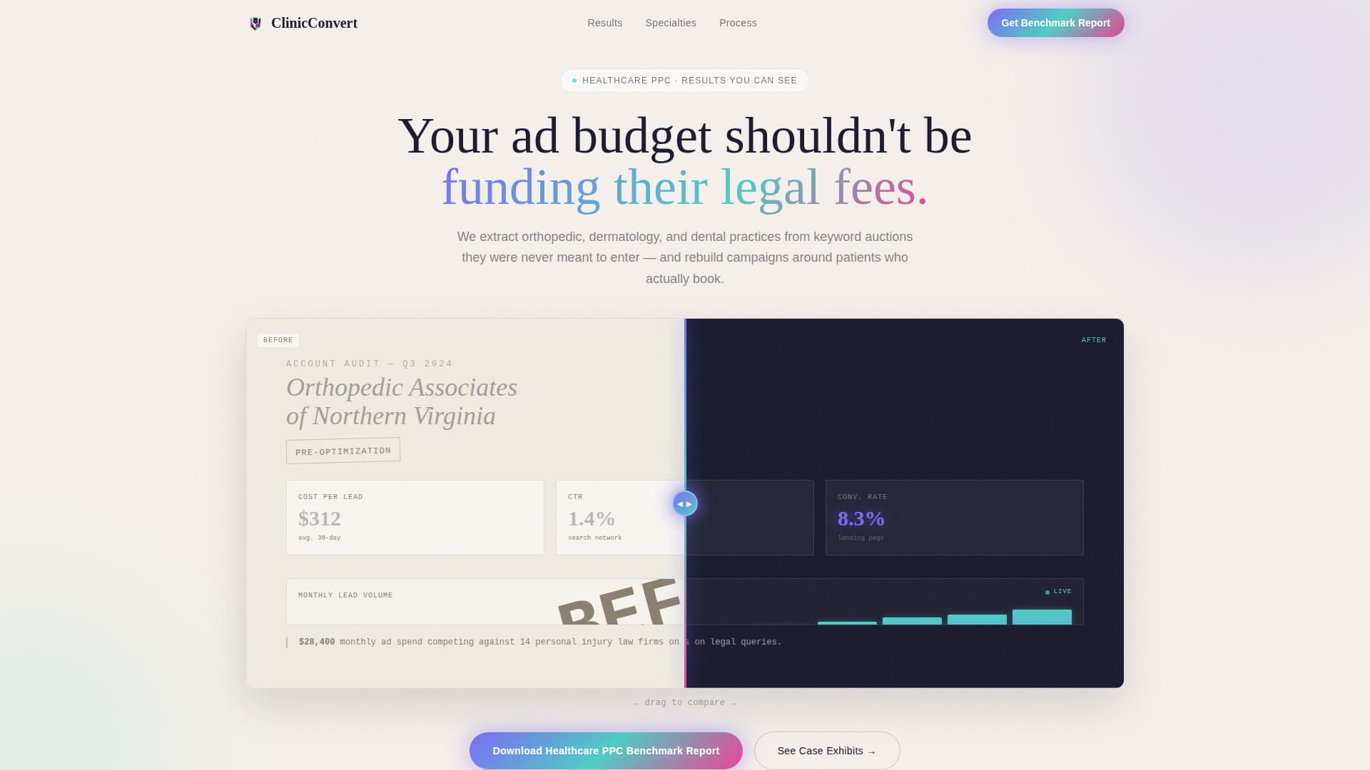 ClinicConvert - High-Converting Healthcare PPC Landing Page Template