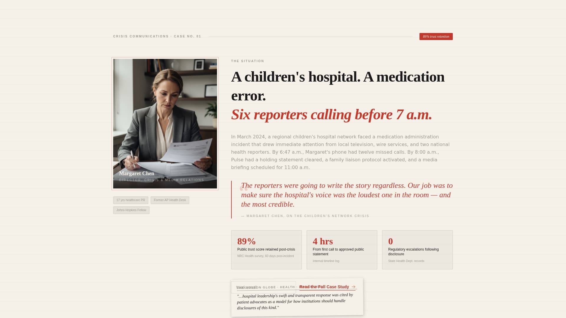 Pulse - Authoritative Healthcare PR Landing Page Template