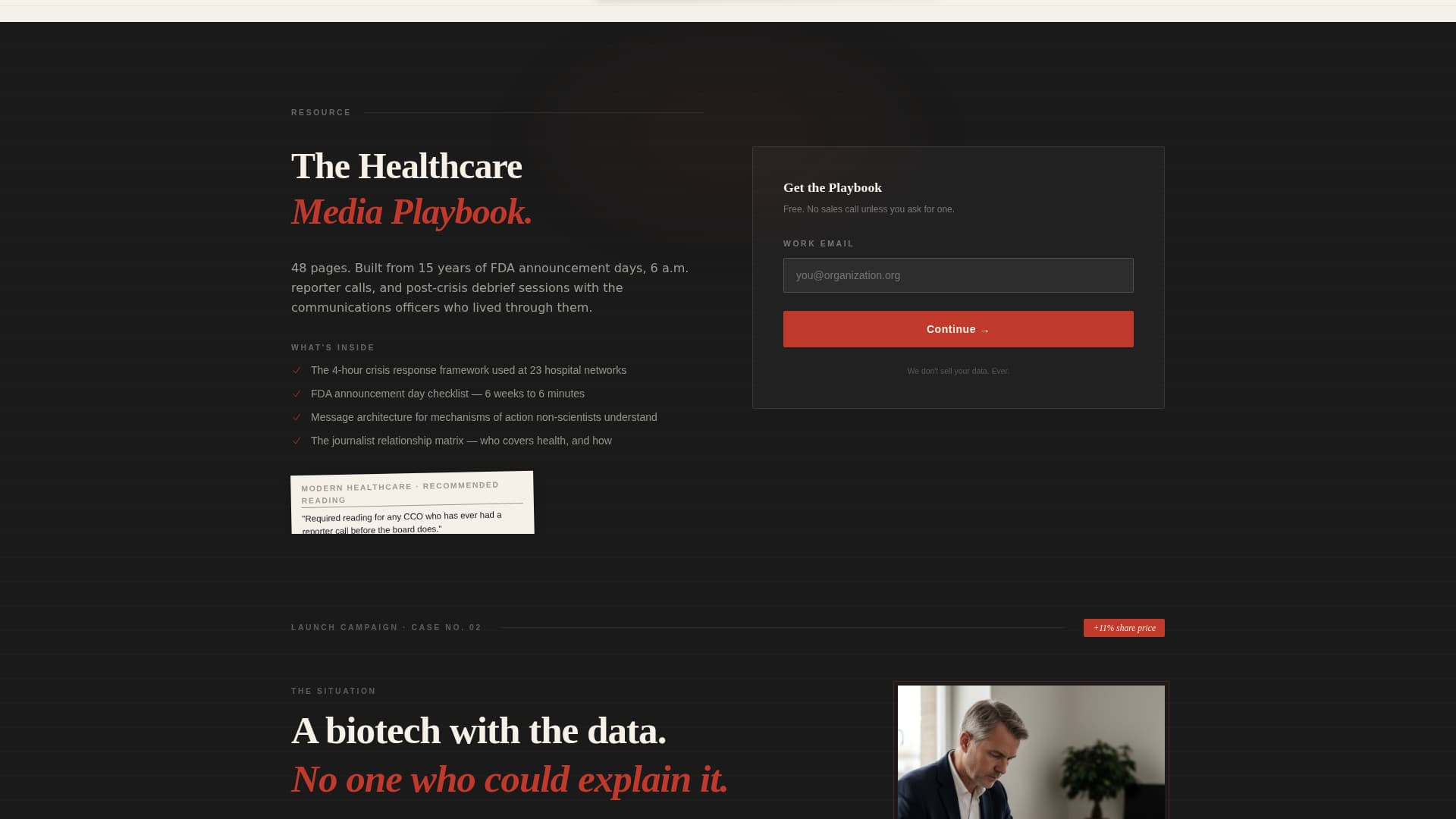 Pulse - Authoritative Healthcare PR Landing Page Template