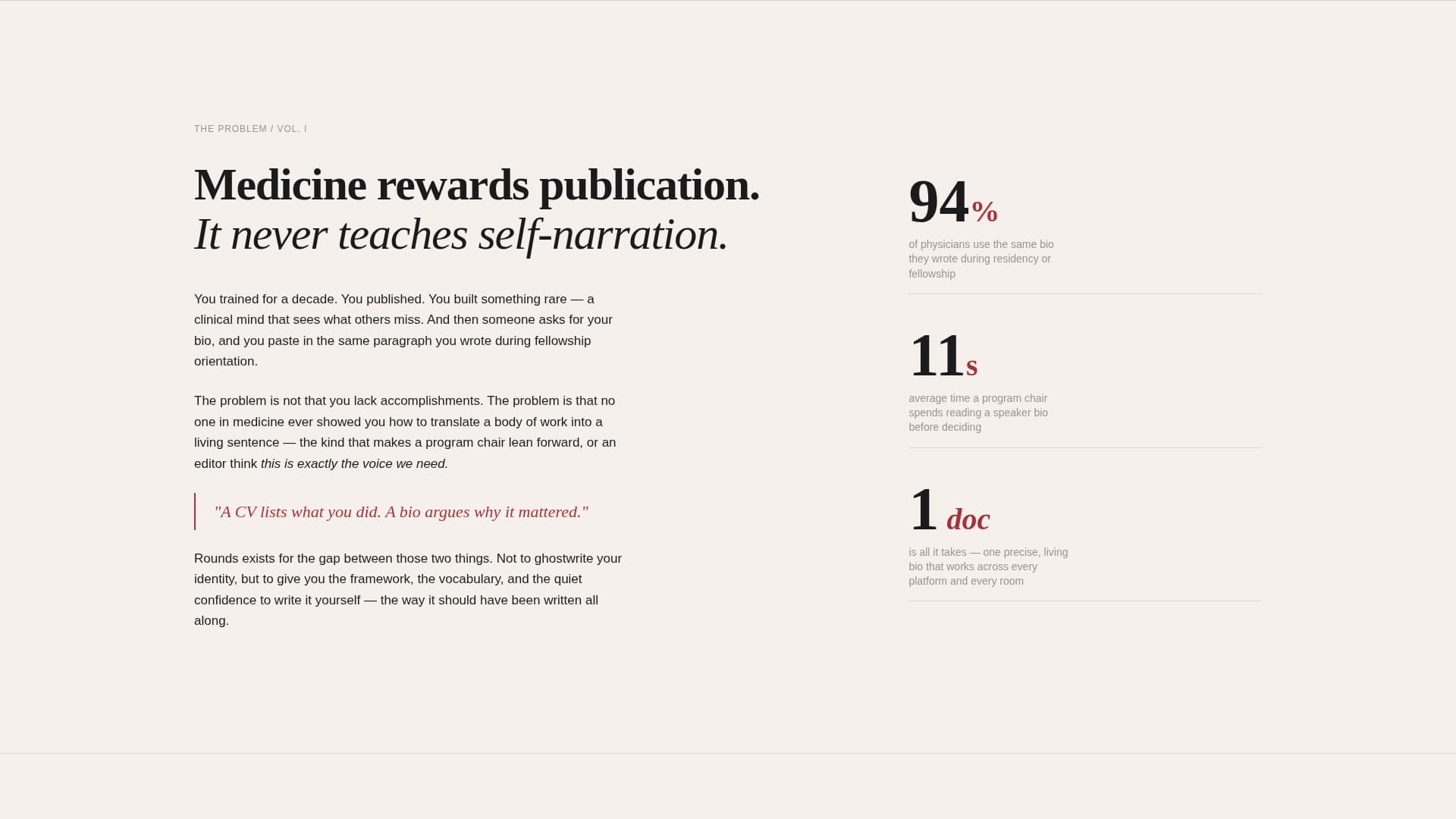 Rounds - Authoritative Healthcareprofessional Landing Page Template