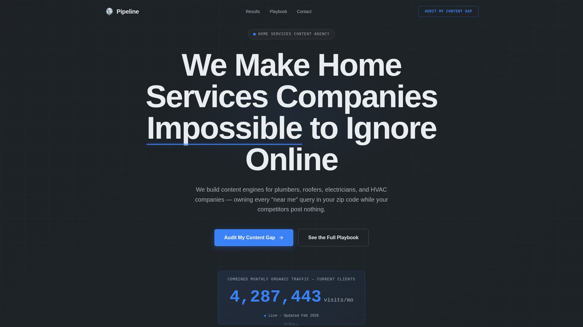 Pipeline - Dominant Homeservices Landing Page Template