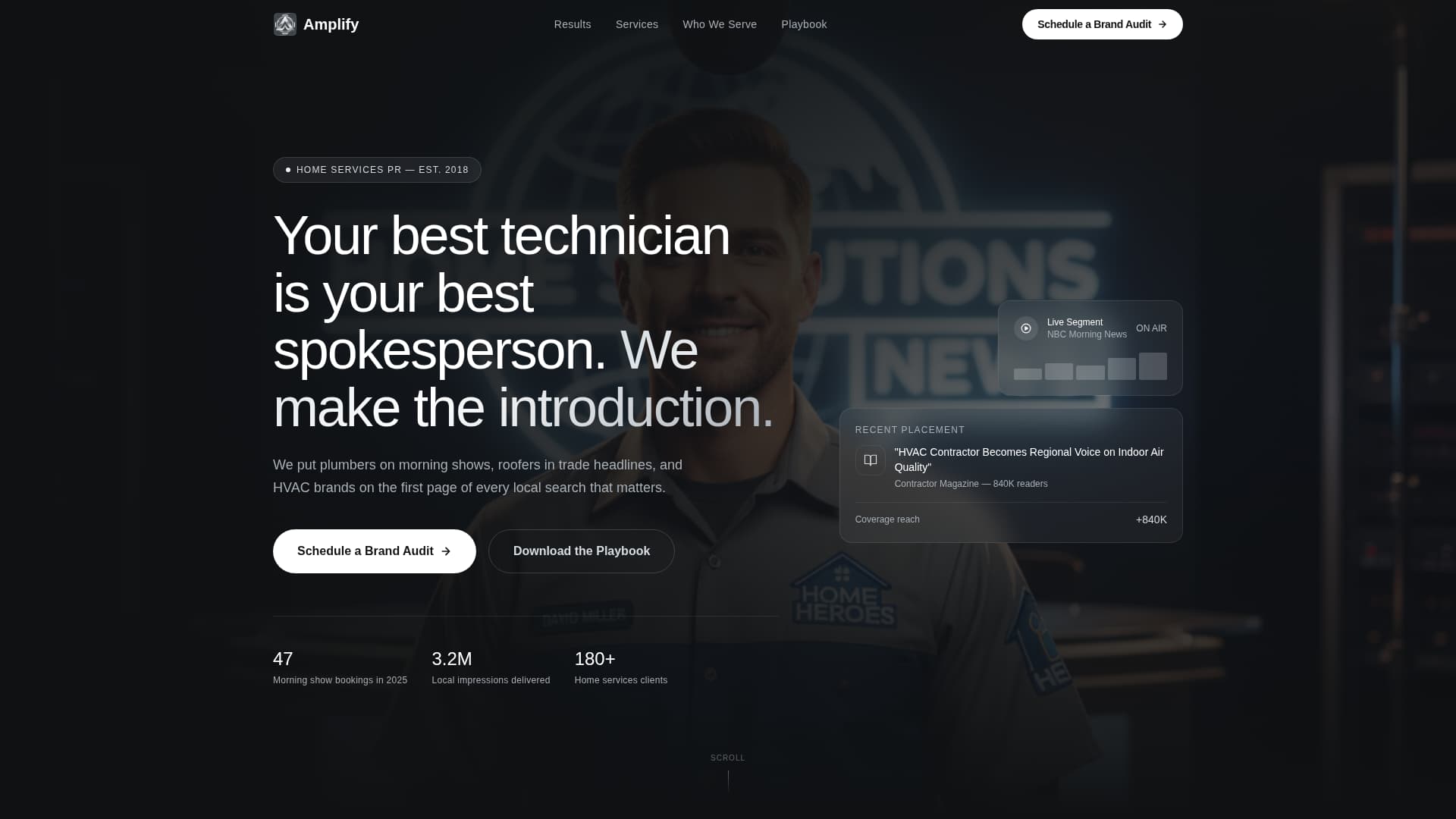Amplify - Powerful PR Landing Page Template