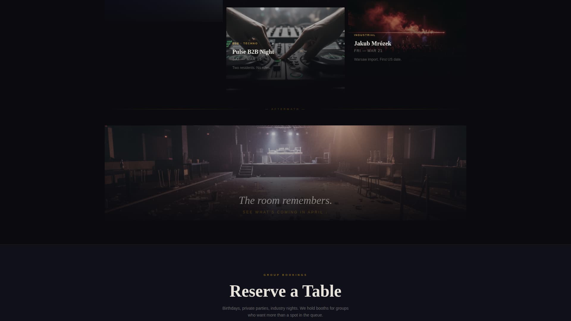Pulse - Immersive Venue Landing Page Template