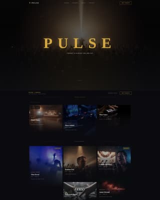 Pulse - Immersive Venue Landing Page Template