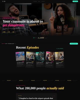 Mic - Electric Comedy Landing Page Template