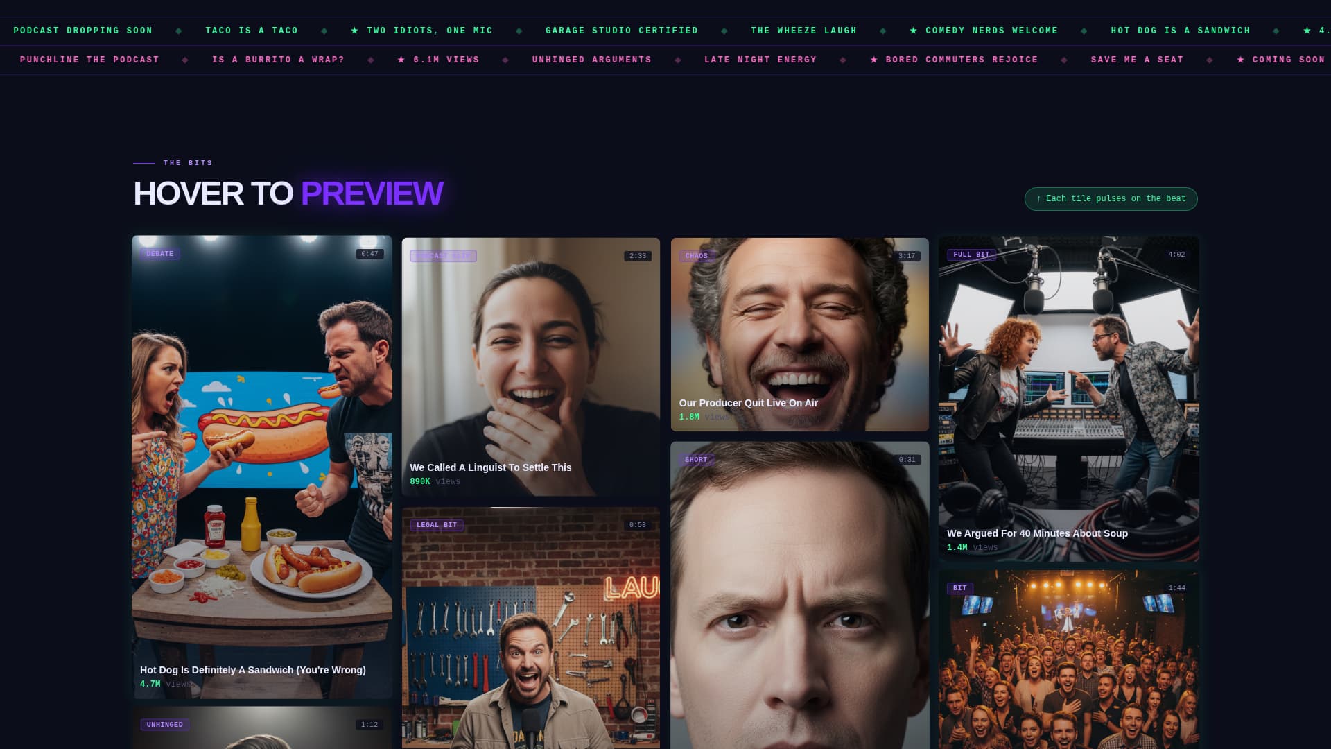 Punchline - Viral Comedy Landing Page Template