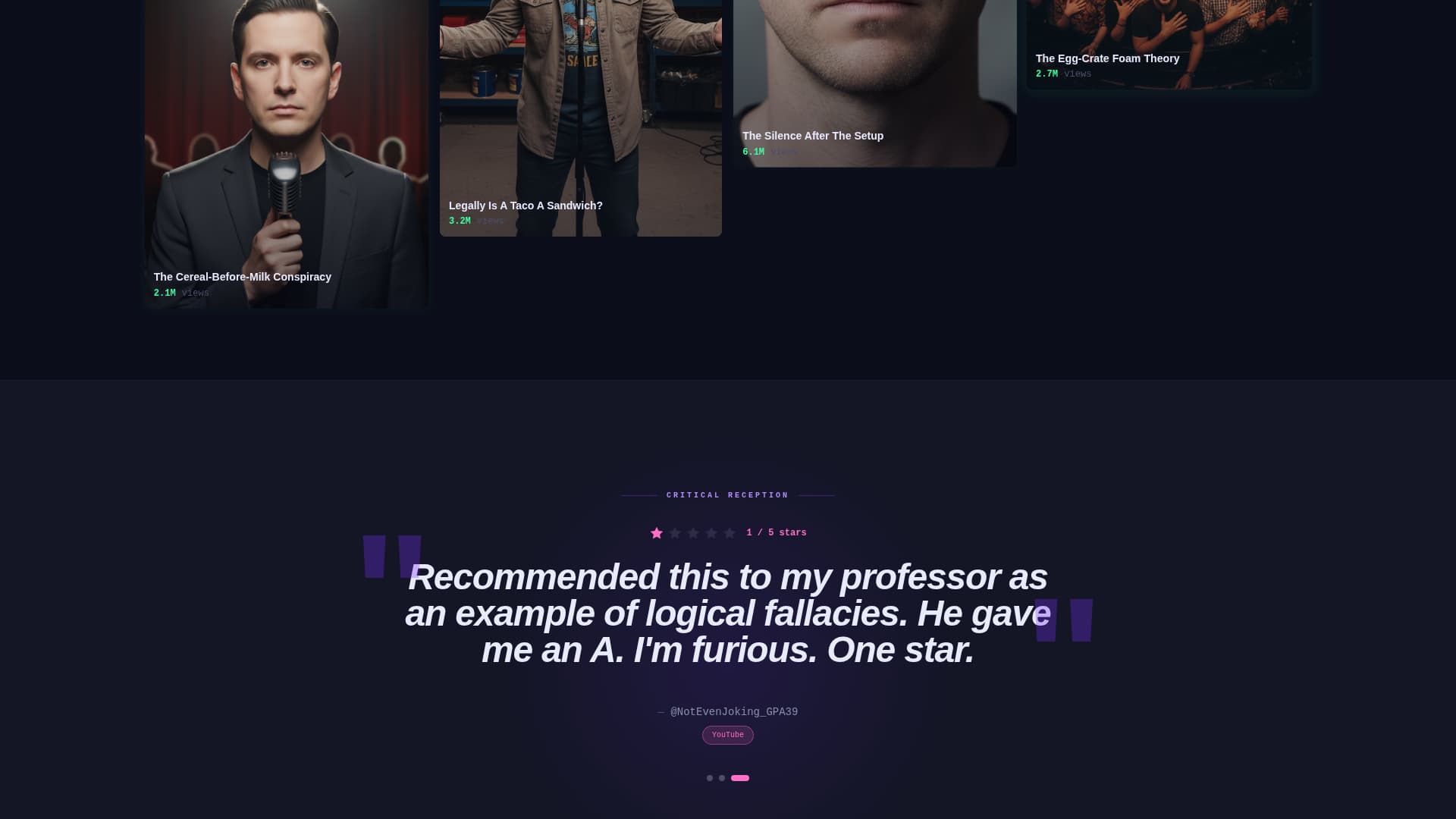 Punchline - Viral Comedy Landing Page Template