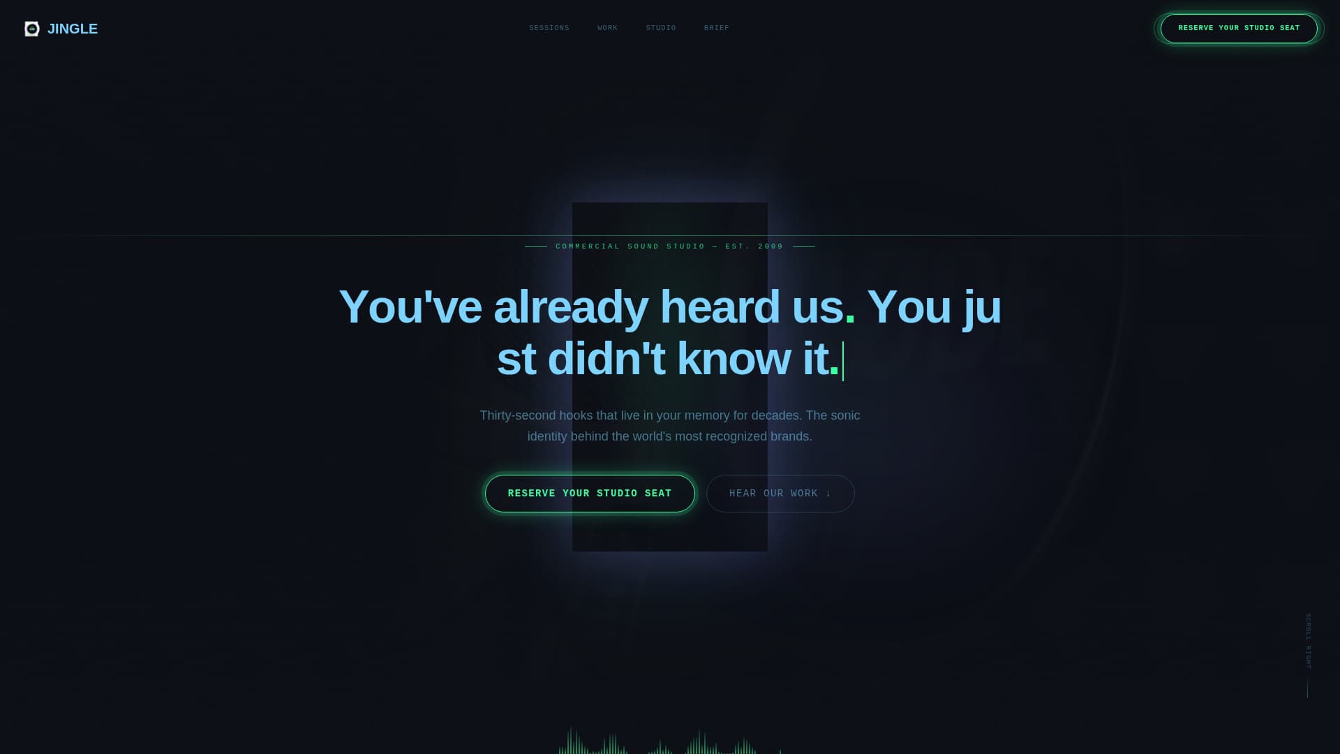 Jingle - Electrifying Audiostudio Landing Page Template