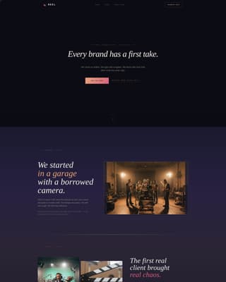 Capture — Award-Winning Film Production Landing Page Template